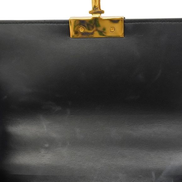 Christian Dior Shoulder Bag Montaigne Leather Black Gold Hardware Women's - Picture 7 of 10